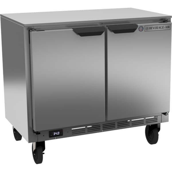 Refrigerator, Undercounter, Shallow Depth, 2 Door, 34"W, 5.96 cu. ft., 115V